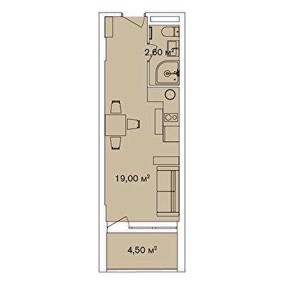 1-кімнатна 23 м² в Апарт-комплекс Smart Hill від 67 660 грн/м², м. Яремче