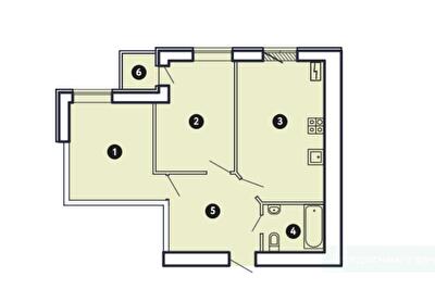 2-кімнатна 56.65 м² в ЖК Comfort City від 37 000 грн/м², Запоріжжя
