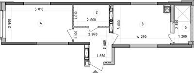1-комнатная 39.88 м² в ЖК Оптимісто от 40 600 грн/м², с. Гатное