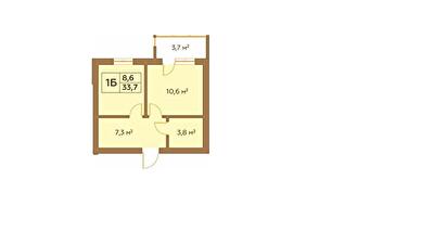 1-комнатная 33.7 м² в ЖК Гранд Виллас от 19 900 грн/м², пгт Ворзель